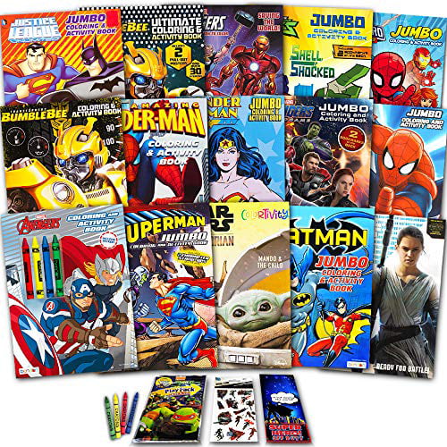 colouring set NEW super hero fun pack